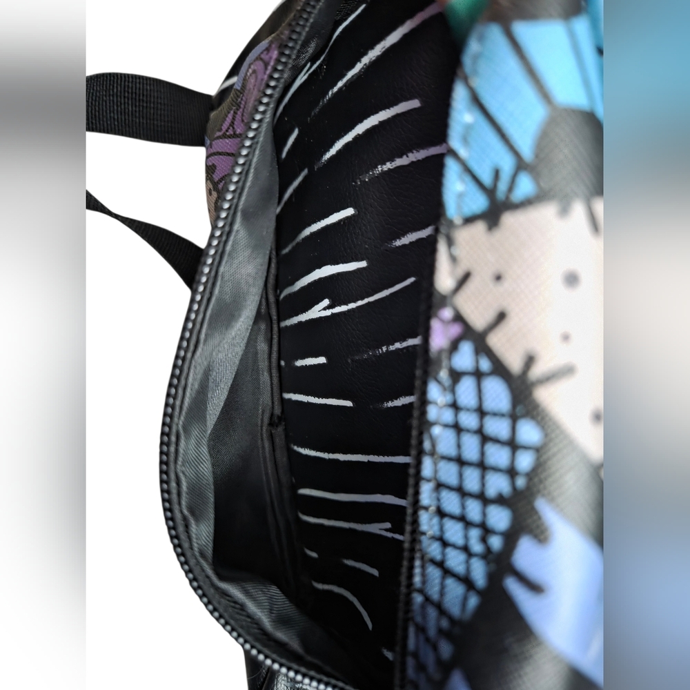 Nightmare Before Christmas Jack Skeleton Patchwork Faux Leather Mini Backpack - Picture 4 of 5